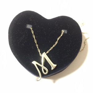 925 Silver "M" Necklace  New without tag/box